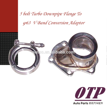 5 Bolt Turbo Downpipe Flange To 2.5" V Band Conversion Adaptor with V Band clamp