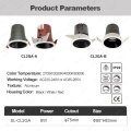 Alumínium mennyezet Downlight beállítása falmosó folt lámpák