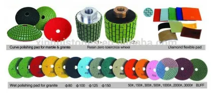 Resin zero tolerance wheel polishing pad for granite