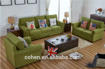 SF005 green color European fabric sofa designs