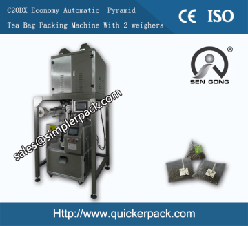 Pyramid Nylon Bag Packing Machine with Thread and Tag