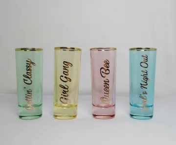 Pretty shiny 2oz glass tequila shot glasses