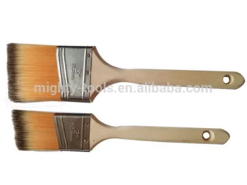 Double Color Paint Brush With Long Wooden Handle