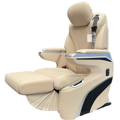 KIMSSY Rambler Limousine Chair for Toyota Coaster - Business Car Seats with Leg Rest