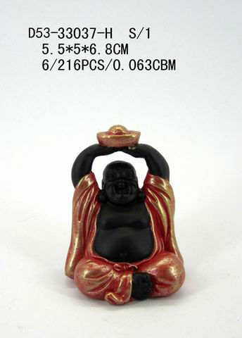 Resin red buddha for sale
