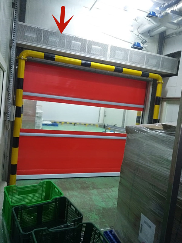 PVC rapid rolling door interlocking with air curtains