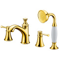 Handheld 2 Knob Bathtub Faucet Oil Rubbed Bronze