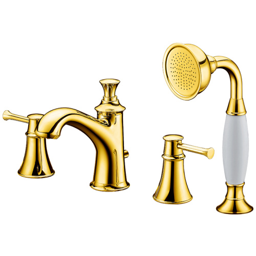 Handheld 2 Knob Bathtub Faucet Oil Rubbed Bronze