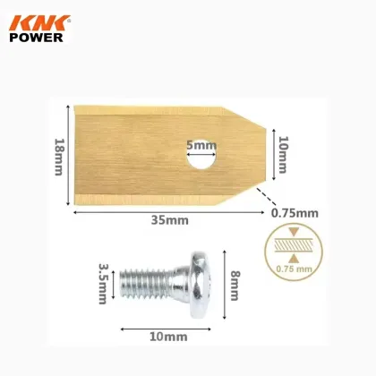 KNK Automower Blades Replacement - Titanium Blades for Husqvarna/Gardena Robotic Lawnmowers (35 x 18 x 0.75 mm)