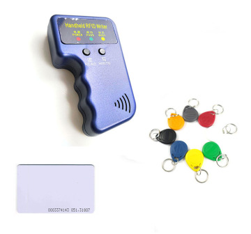 RFID Reader Writer Duplicator for Easy Manual Blue Handheld 125KHz ID Fob Cloning