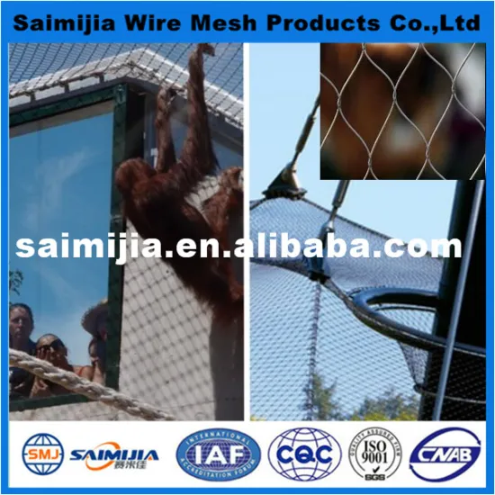 zoo fencing of rope mesh sold to southeast Asia