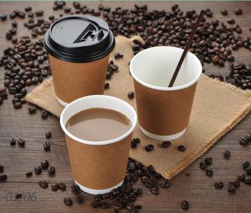 Disposable Coffee Paper Cup with Lid, Custom Printed Paper Coffee Cups,Logo Printed Disposable Paper Coffee Cups