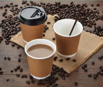 Disposable Coffee Paper Cup with Lid, Custom Printed Paper Coffee Cups,Logo Printed Disposable Paper Coffee Cups