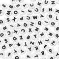 DIY Ceramic Beads Alphabet Beads 8 мм