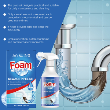 Jaysuing 120ml Sewage Pipeline Foam Cleaner: Softens Dirt, Clears Pipes & Removes Bad Odors