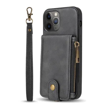 Custom cell phone case wallet with lanyard