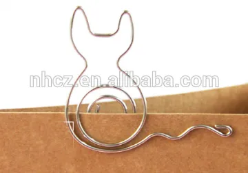 Sliver Cat Shaped Paper Clips