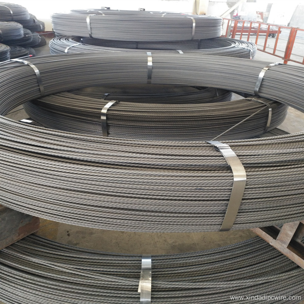 PC wire 7 mm spiral ribbed indented surface