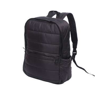 Costura acolchoada Down Fabric Girl Backpack Backpack Pacote de Dia do Esporte Casual Casual Soft Sport