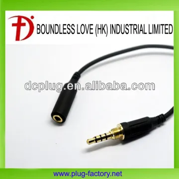 3.5mm Thread male plug headphone extension cable