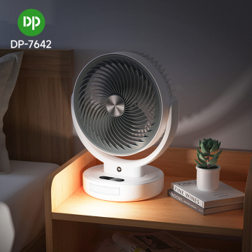 5.5 Inch Rechargeable Table Fan with LED Light and Power Display