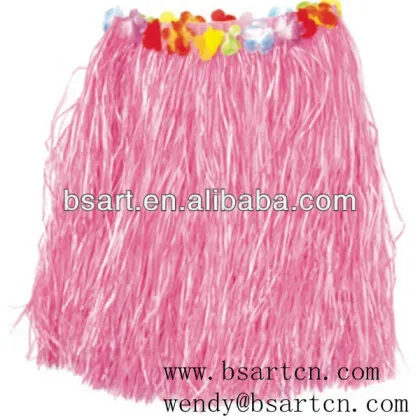 Party pink hula skirt with flower