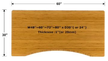Bamboo Standing Desk Electric Height Adjustable Desk