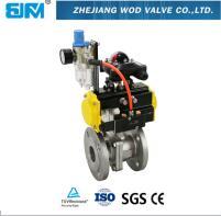 Pneumatic Actuator Double Acting 2PC 304 flanged stainless steel ball valve