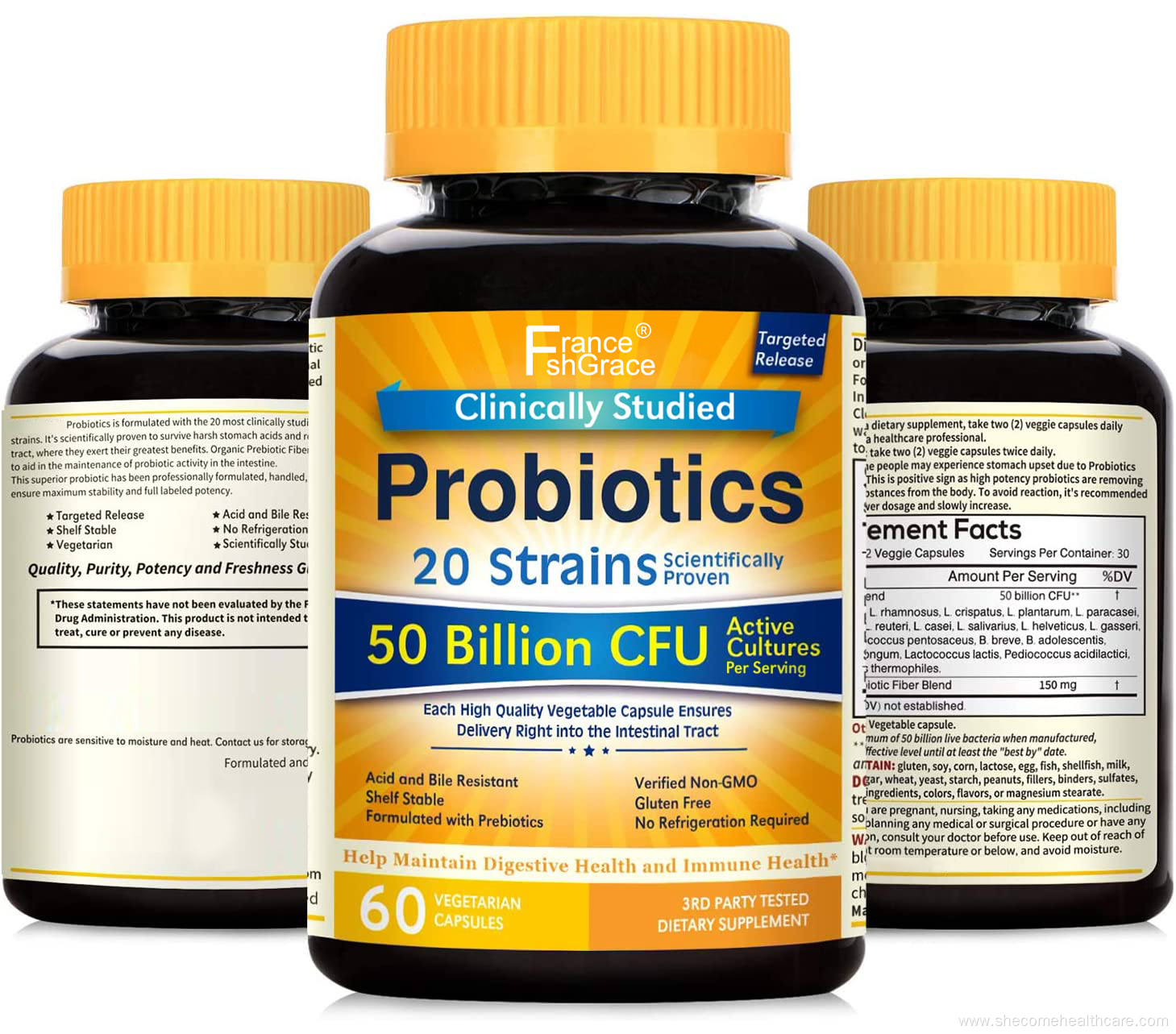 Probiotics 50 Billion CFU 20 Strains Probiotics Capsules