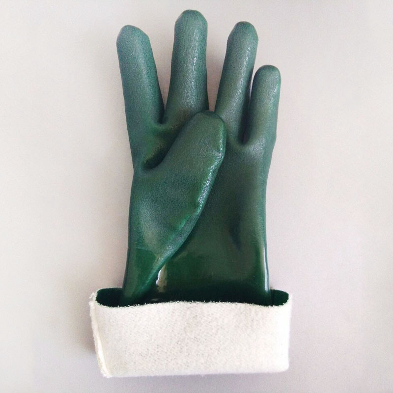 Cotton Liner PVC Sandy Coated Work Glove