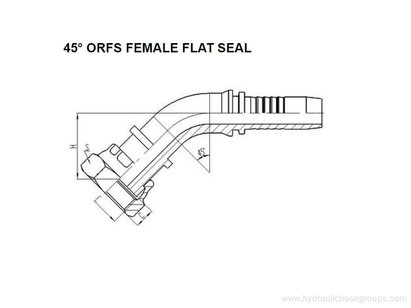 45° ORFS Female Flat Seal 24241