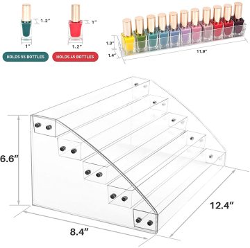 Wall Hanging Acrylic Nail Polish Display Rack: Salon Shop Organizer