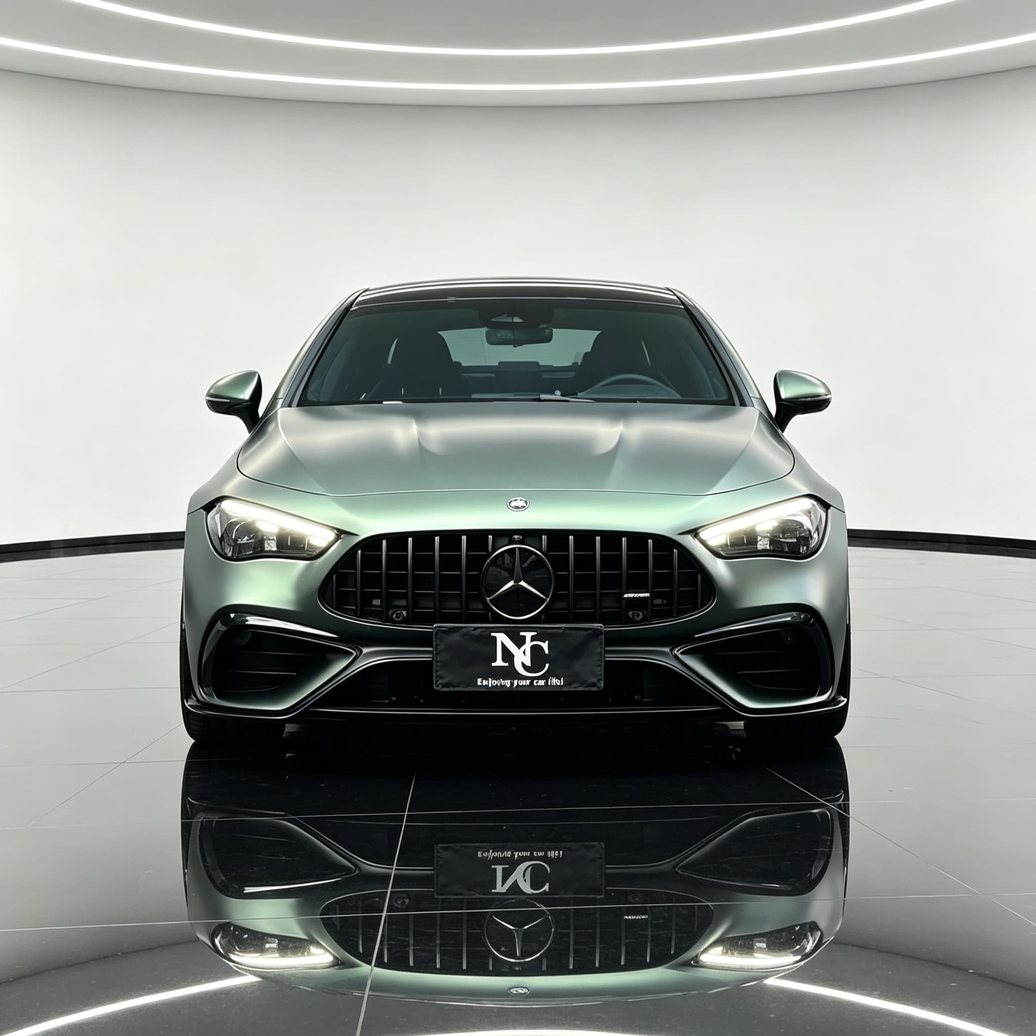 Self-Healing Tech-Grey Green Car Wrap