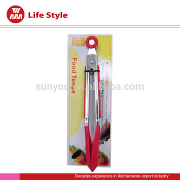 Barbecue Stainless Steel Handle Nylon Serving Tongs, Food Tongs