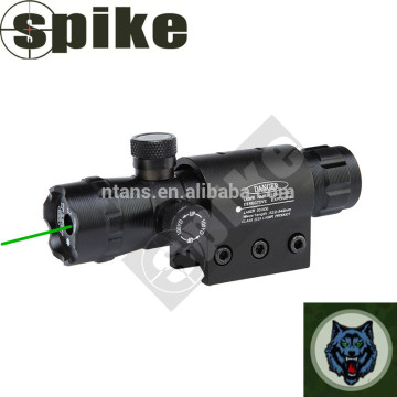 SPIKE Shockproof 532nm Tactical Green Dot Laser Sight Rifle Gun Scope w/ Rail & Barrel Mount Cap Pressure Switch