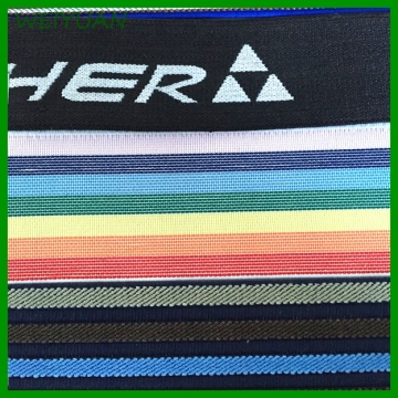 Custom gold striped jacquard elastic ribbon supplier