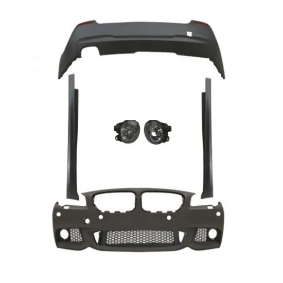 PP Plastic Front Rear Bumper Side Skirt Body Kit for BMW 5 Series F10 2010-2013 M-Sport Style Upgrade