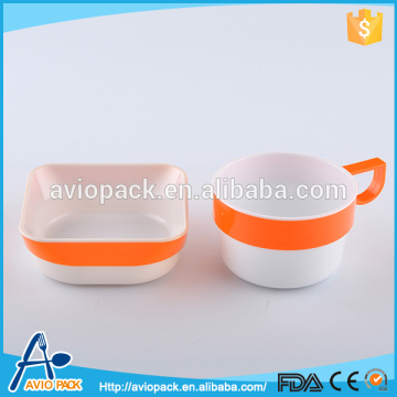 Best sale solid color plastic inflight non toxic korean dinnerware