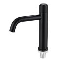 360 rotating stainless-steel button single cold basin faucet