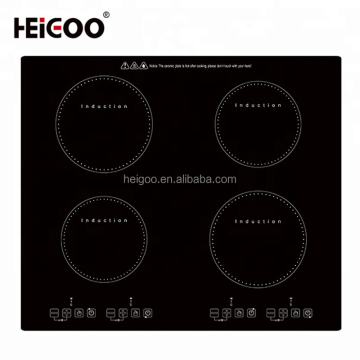 Factory Direct Supply Commercial Black Crystal Plate 4 Burner Electric Induction Cooktop