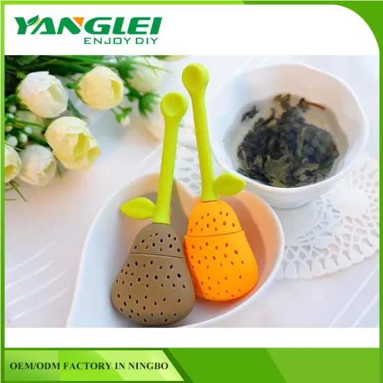 Pear Shape Silicone Loose Tea Leaf Strainer Filter Infuser Herbal Spice Diffuser