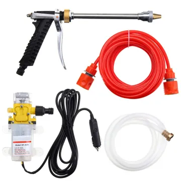 Car Washer Kit, 12 Volt Portable High Pressure Water Pump, Car Wash Device Fit For Auto Rv Marine,Pets Showering,Window Cleaning
