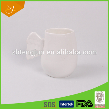 New Products Belly Shape Super White Mug With Angel Wings For Kid