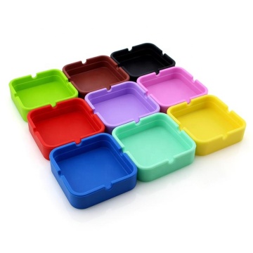 Heat Resistant Square Silicone Ashtray for Durable Use