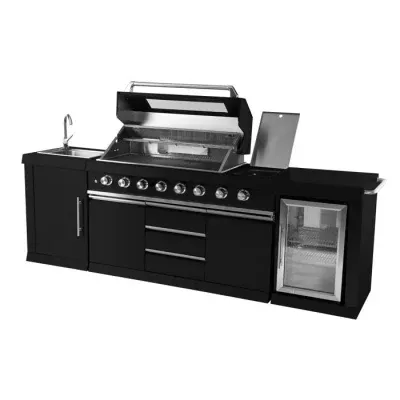 2022 New Model Black Stainless Steel Gas Grill Outdoor Kitchen