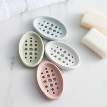 Silica Gel Hollowed Soap Box With Brush Kitchen Bathroom Cleaning Brush Soap Dish Sheet Drain Storage Box
