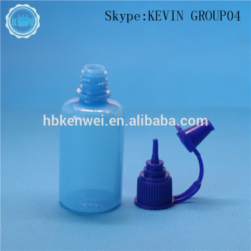 high quality blue PE e juice Bottles with new type caps