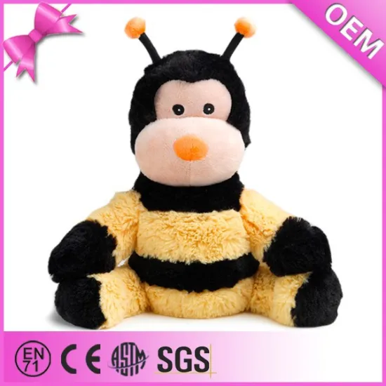 OEM Wholesale microwave fluffy plush bee custom stuffed bumble bee soft toy