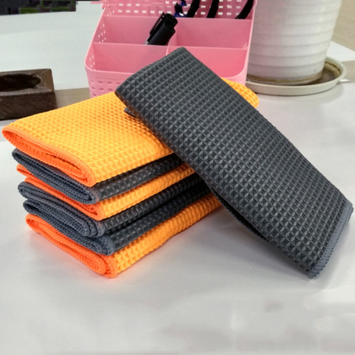 40*40CM Car Cleaning Towel Wipe Car Towel Lint-free Absorbent Strong Towel Microfiber Pineapple Grid Car Wash Cleaning Supplies