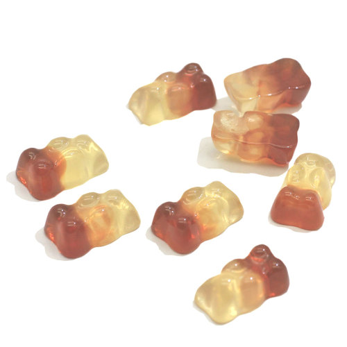 Sweet Miniature Gummy Bear Candy Figurine Flatback Resin Cabochons For Earring Charms